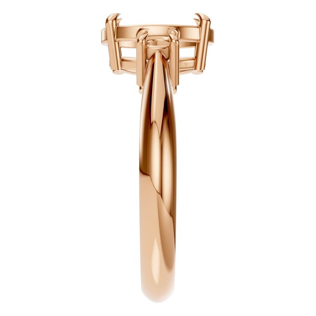 RI-4674 Rose Gold Ring UNSET - Side View