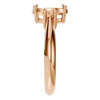 RI-4674 Rose Gold Ring UNSET - Side View