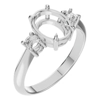 RI-4674 White Gold Ring UNSET - Main View