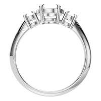 RI-4674 White Gold Ring UNSET - Top View