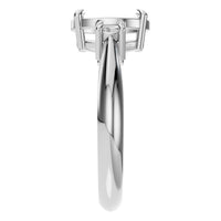 RI-4674 White Gold Ring UNSET - Side View
