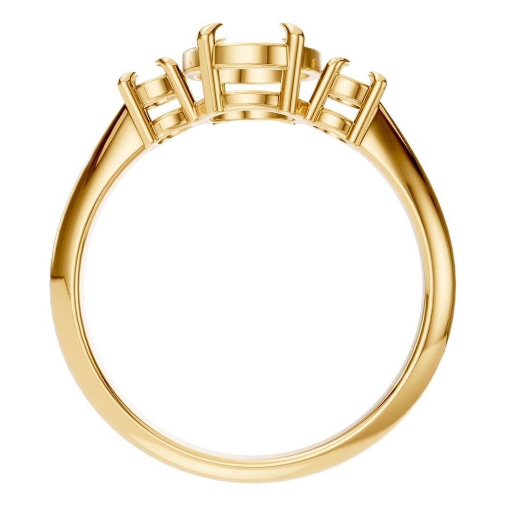RI-4674 Yellow Gold Ring UNSET - Top View
