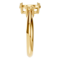 RI-4674 Yellow Gold Ring UNSET - Side View
