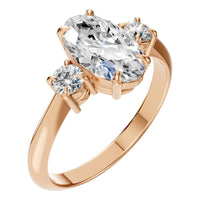 RI-4674 Rose Gold Ring SET - Main View