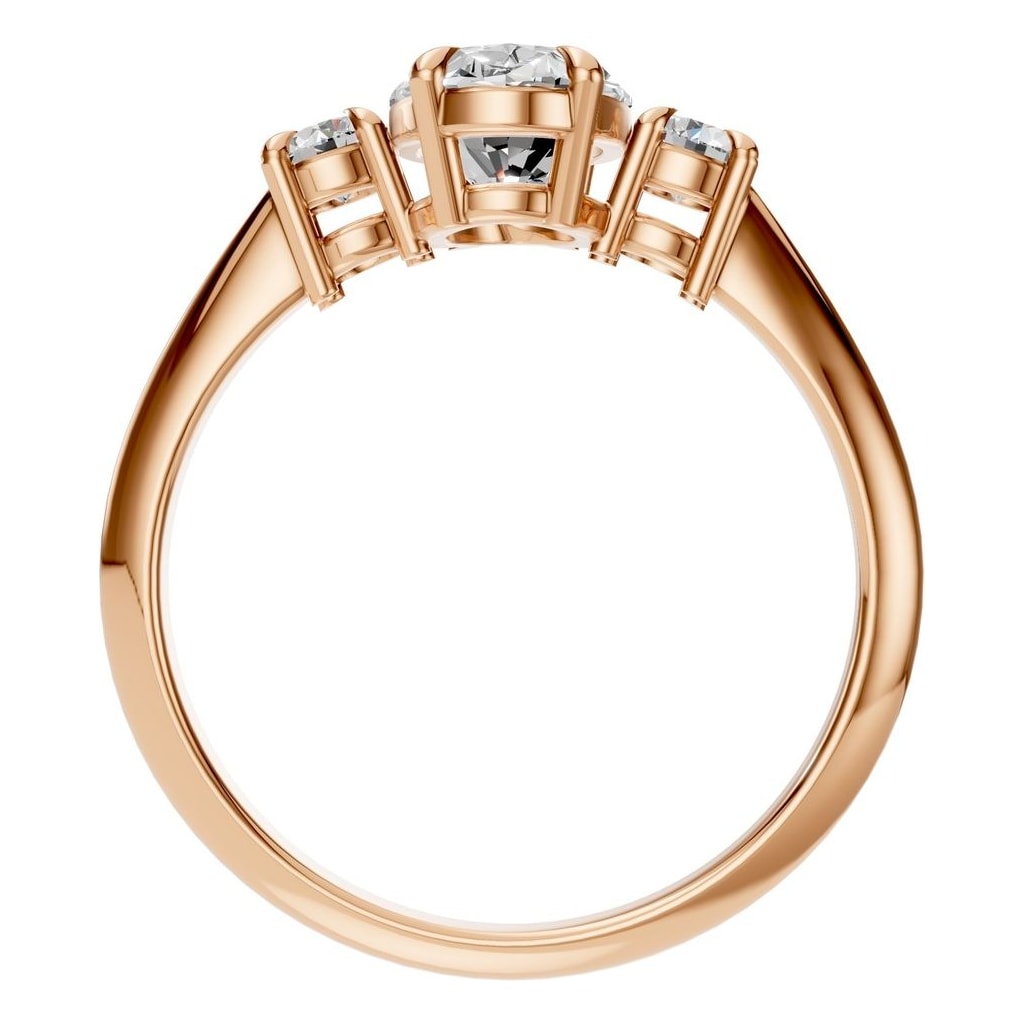 RI-4674 Rose Gold Ring SET - Top View