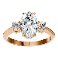 RI-4674 Rose Gold Ring SET - Front View