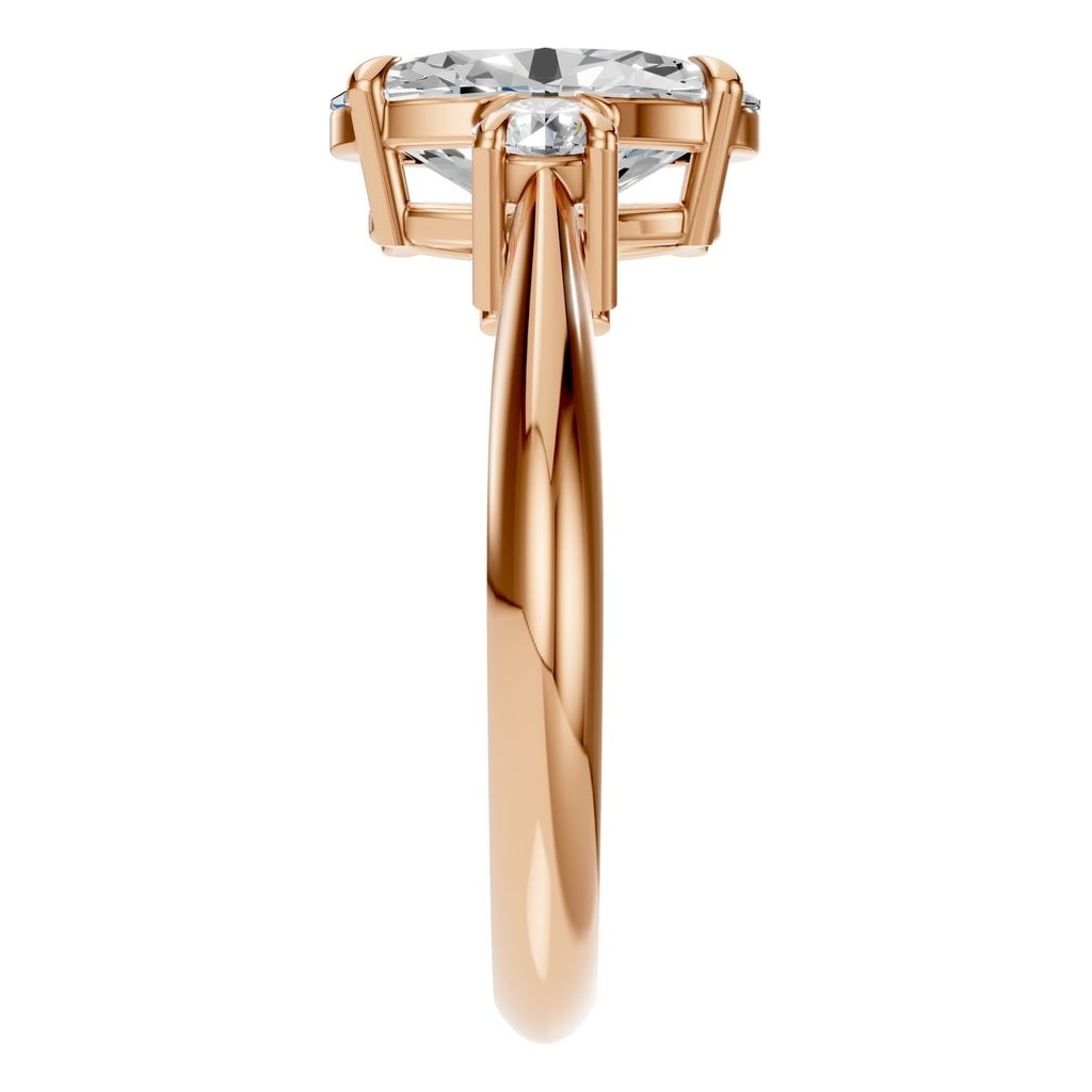 RI-4674 Rose Gold Ring SET - Side View