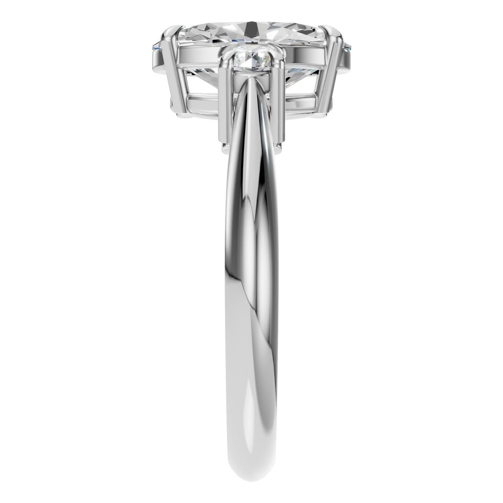 RI-4674 White Gold Ring SET - Side View
