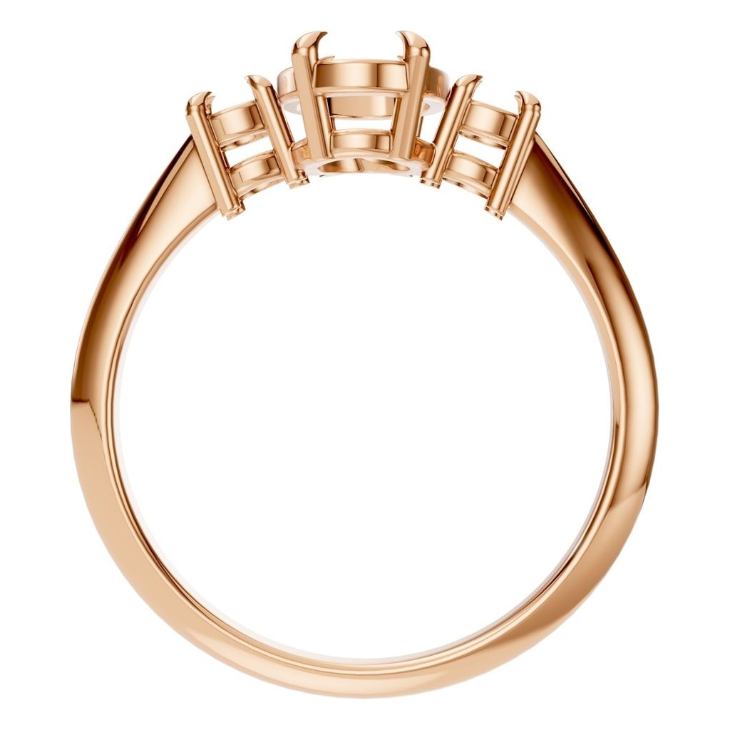 RI-4674 Rose Gold Ring UNSET - Top View