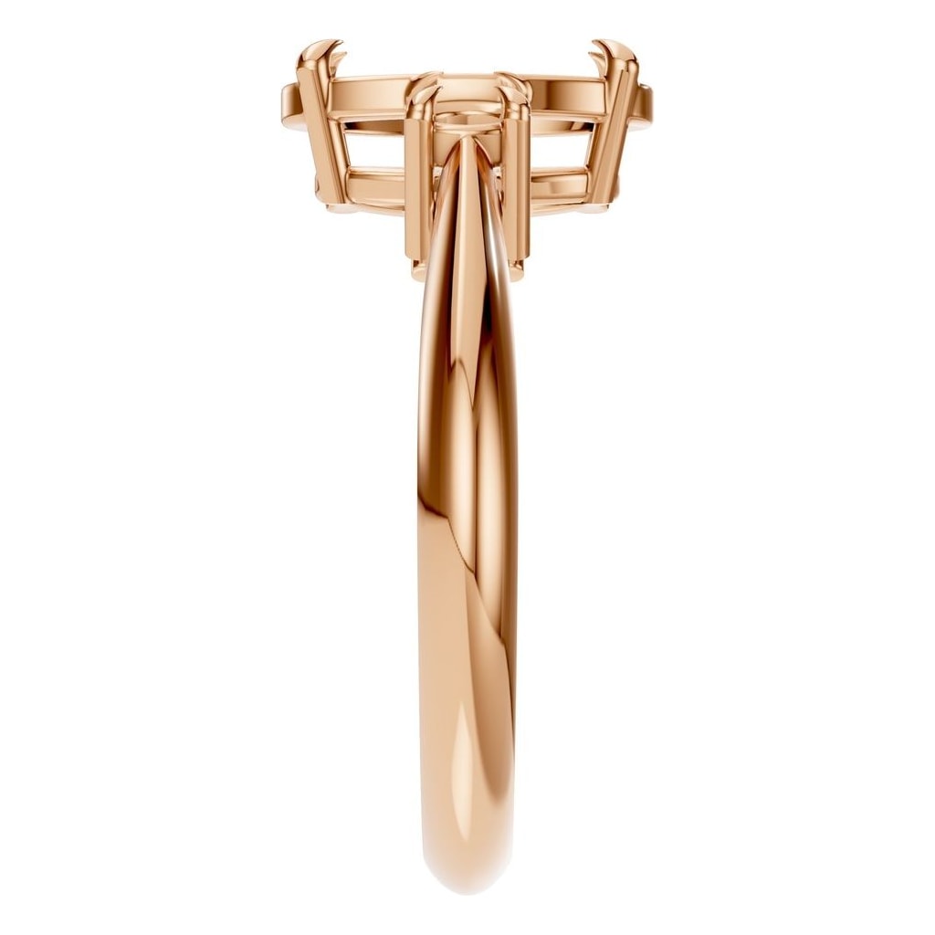 RI-4674 Rose Gold Ring UNSET - Side View