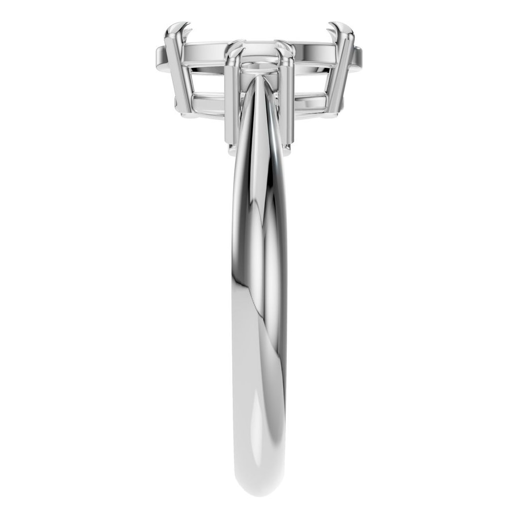 RI-4674 White Gold Ring UNSET - Side View