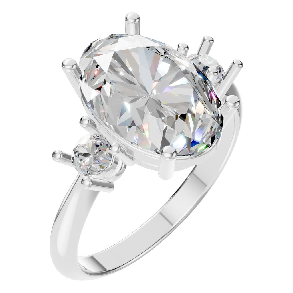 RI-4674 White Gold Ring SET - Main View
