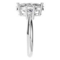 RI-4674 White Gold Ring SET - Side View