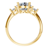 RI-4674 Yellow Gold Ring SET - Top View
