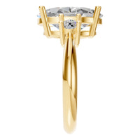 RI-4674 Yellow Gold Ring SET - Side View