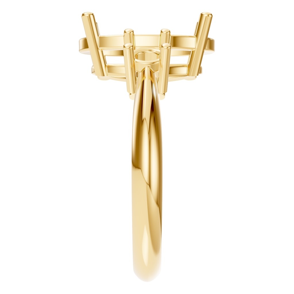RI-4674 Yellow Gold Ring UNSET - Side View