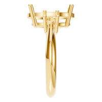 RI-4674 Yellow Gold Ring UNSET - Side View