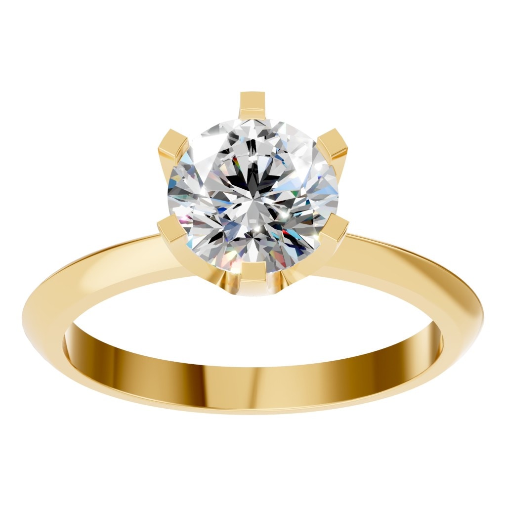 RI-4922 Yellow Gold Ring SET - Front View