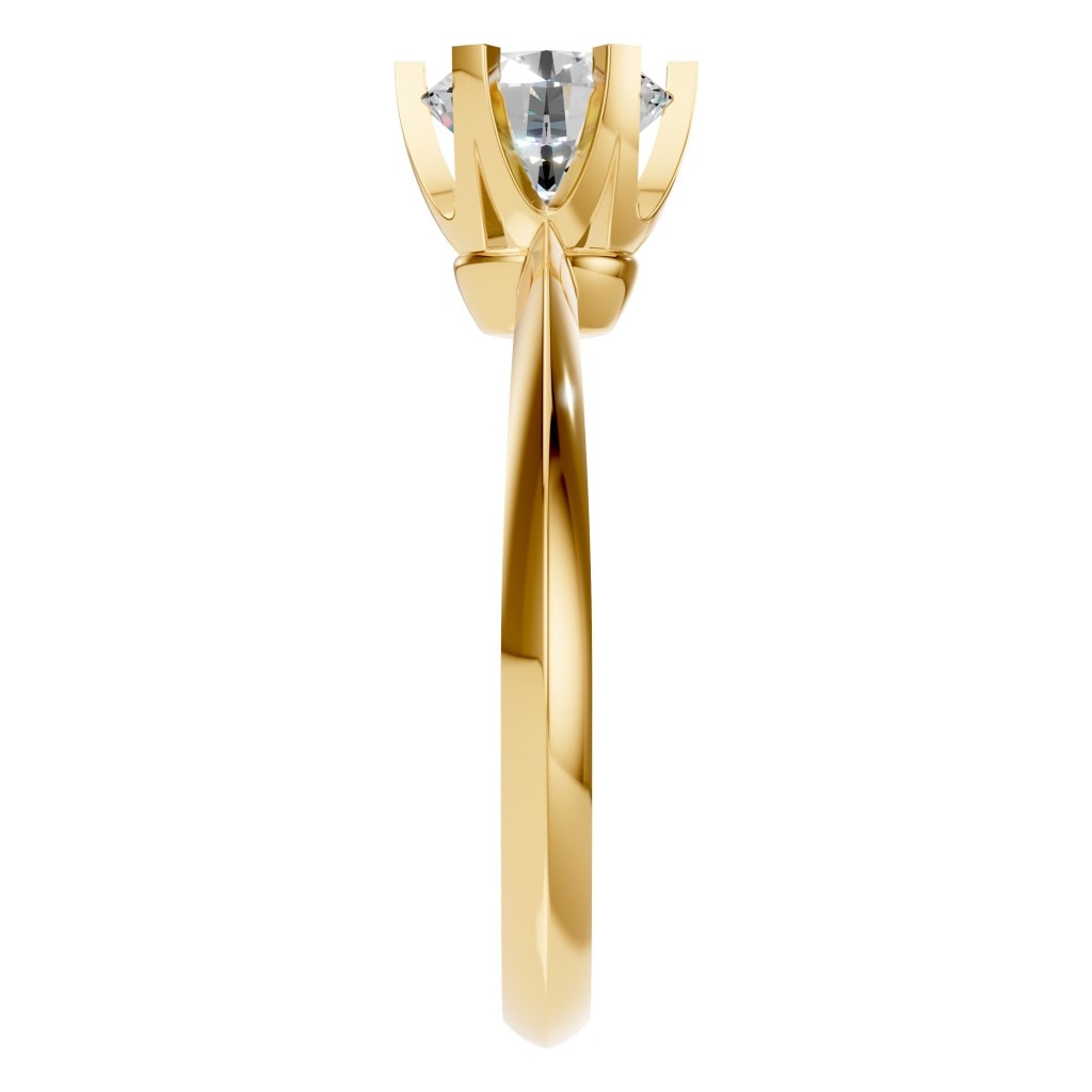 RI-4922 Yellow Gold Ring SET - Side View