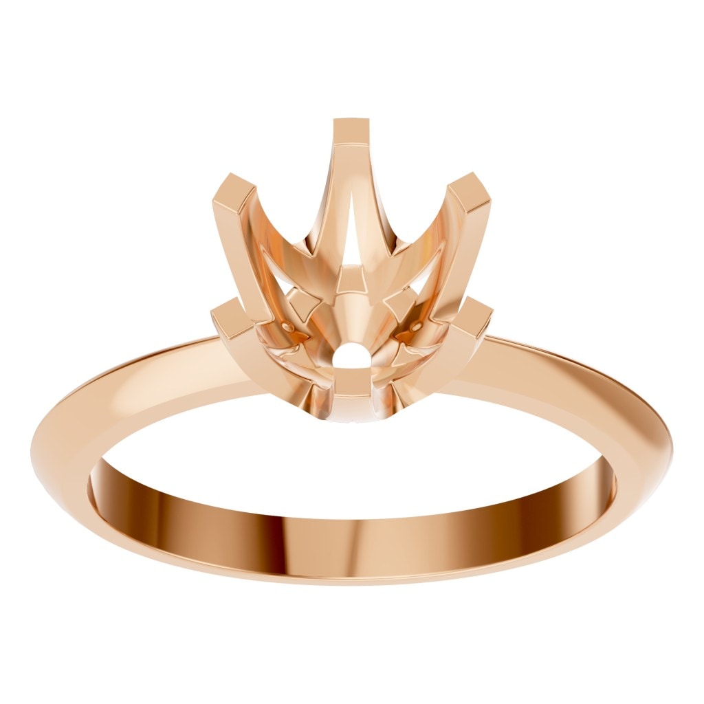 RI-4922 Rose Gold Ring UNSET - Front View
