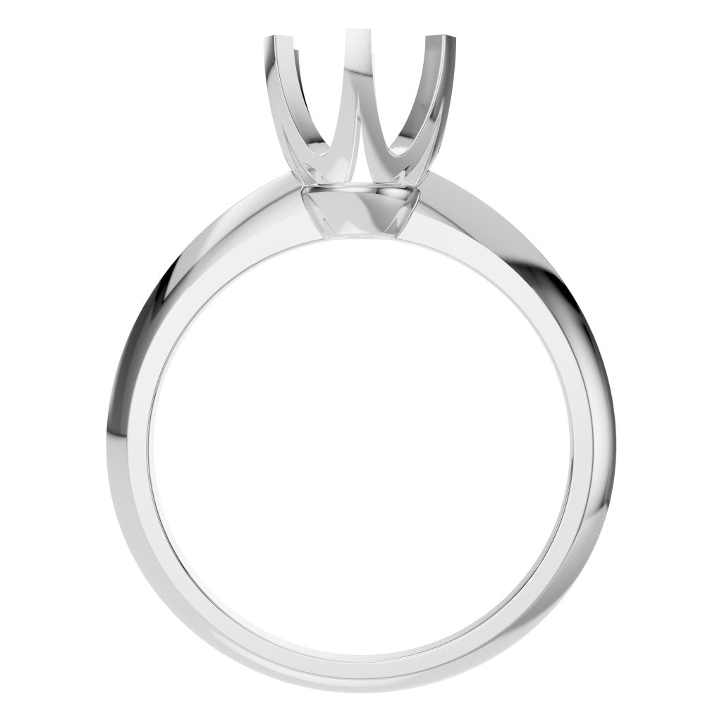 RI-4922 White Gold Ring UNSET - Top View