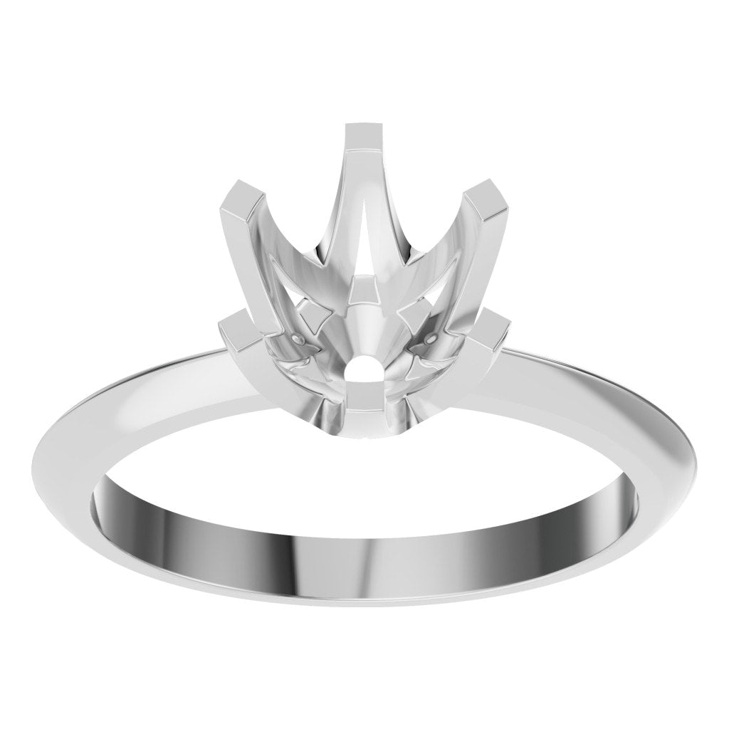 RI-4922 White Gold Ring UNSET - Front View