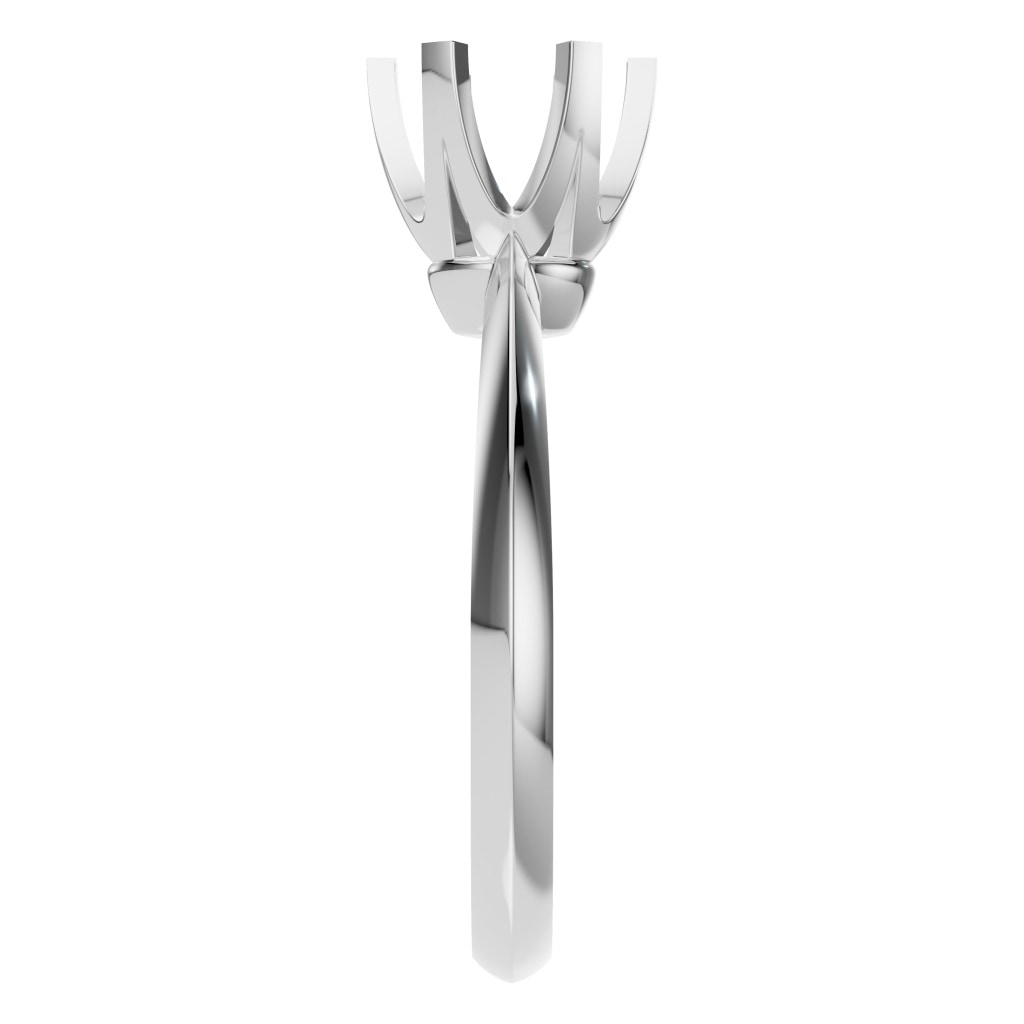 RI-4922 White Gold Ring UNSET - Side View