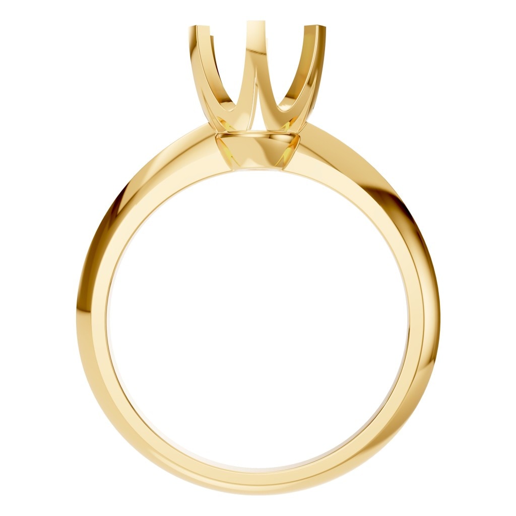 RI-4922 Yellow Gold Ring UNSET - Top View