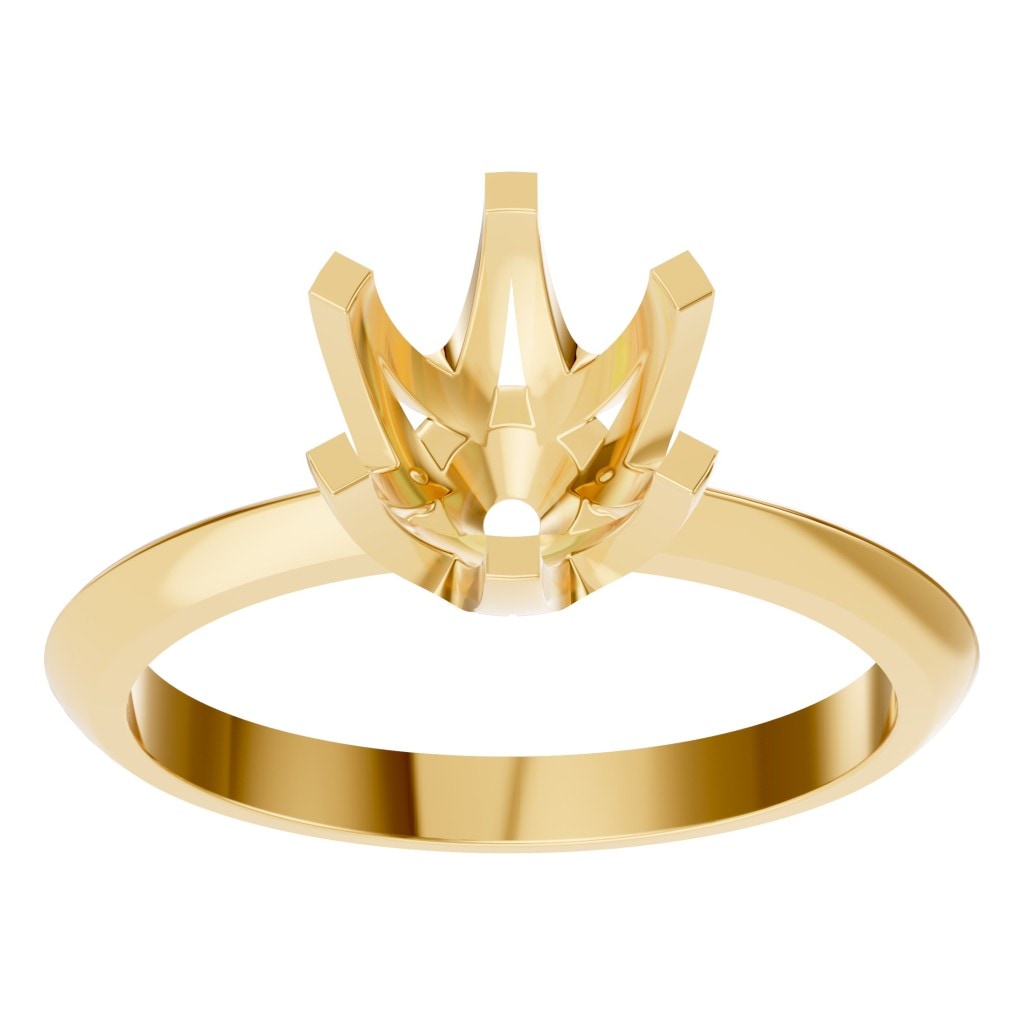 RI-4922 Yellow Gold Ring UNSET - Front View