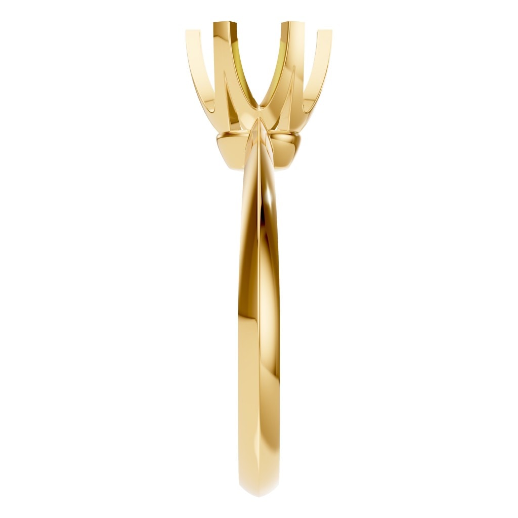 RI-4922 Yellow Gold Ring UNSET - Side View