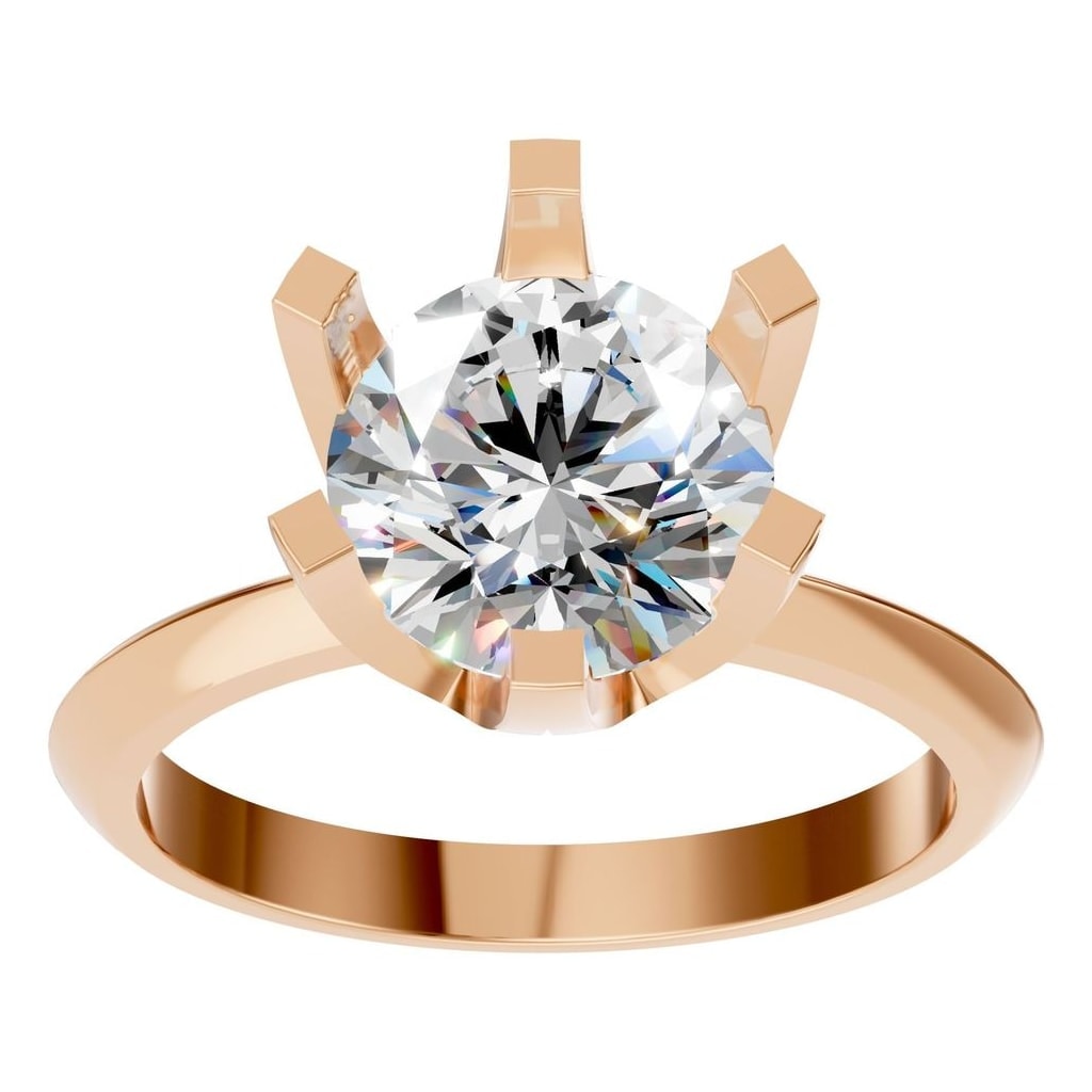 RI-4922 Rose Gold Ring SET - Front View