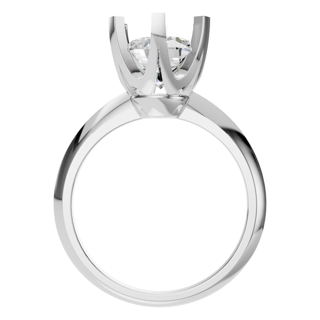 RI-4922 White Gold Ring SET - Top View