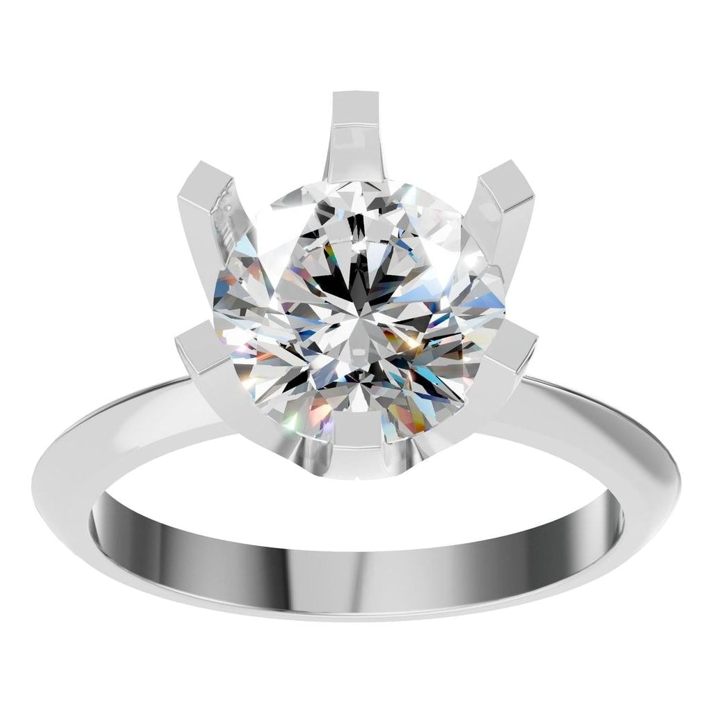 RI-4922 White Gold Ring SET - Front View