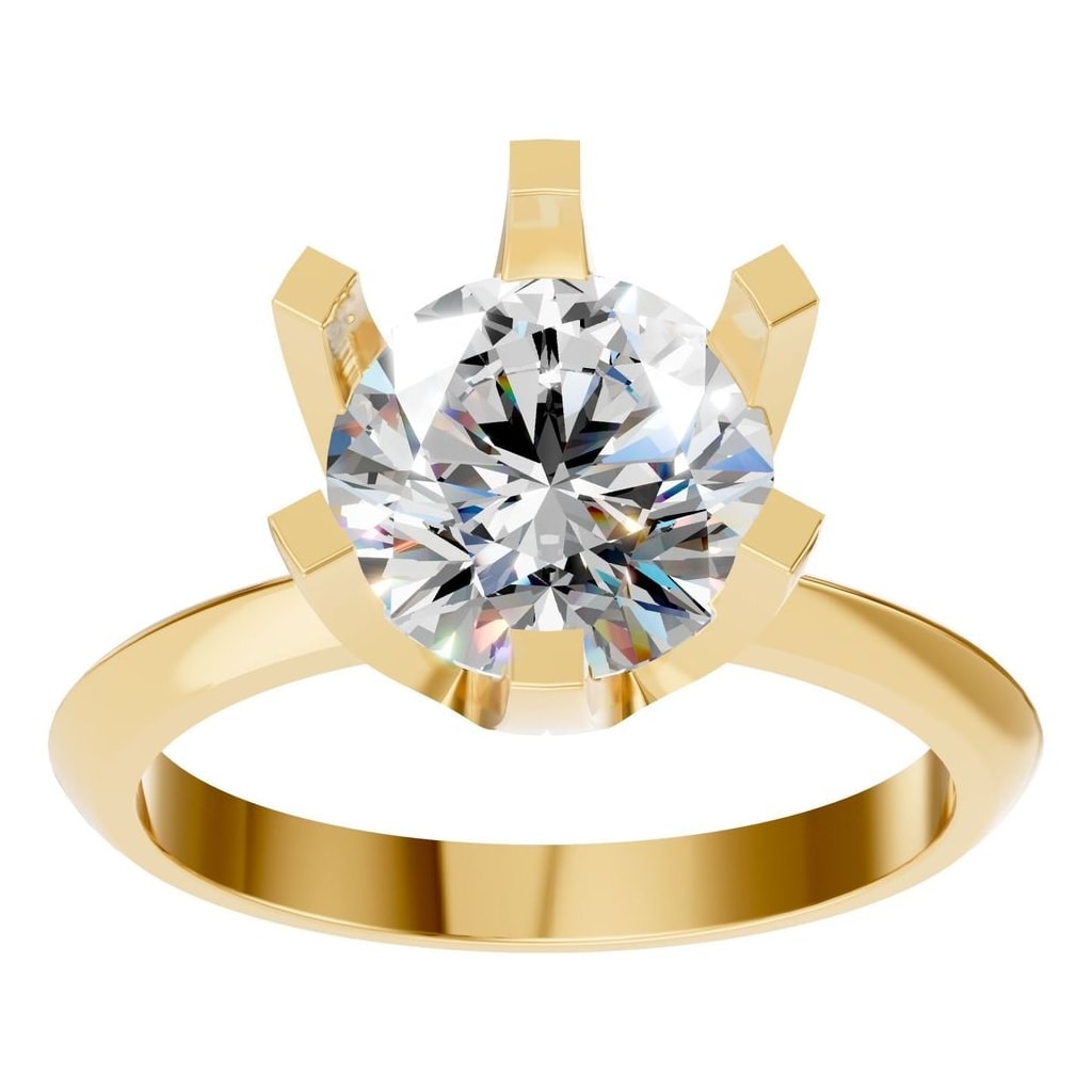 RI-4922 Yellow Gold Ring SET - Front View