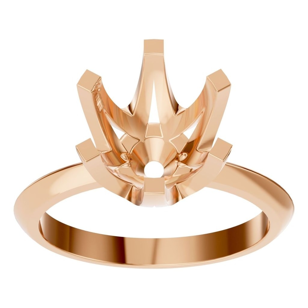 RI-4922 Rose Gold Ring UNSET - Front View