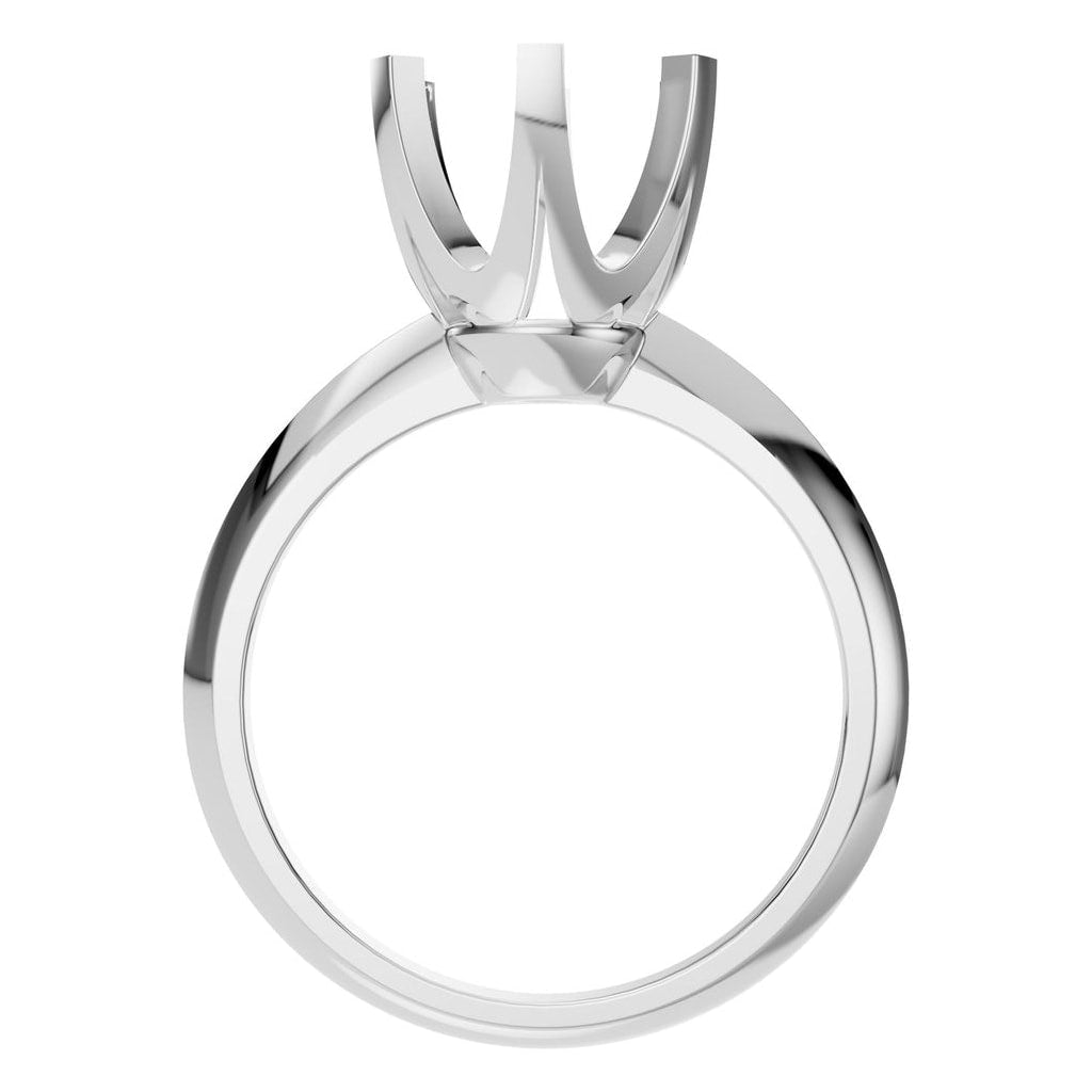 RI-4922 White Gold Ring UNSET - Top View