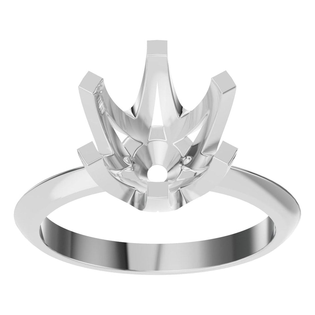 RI-4922 White Gold Ring UNSET - Front View