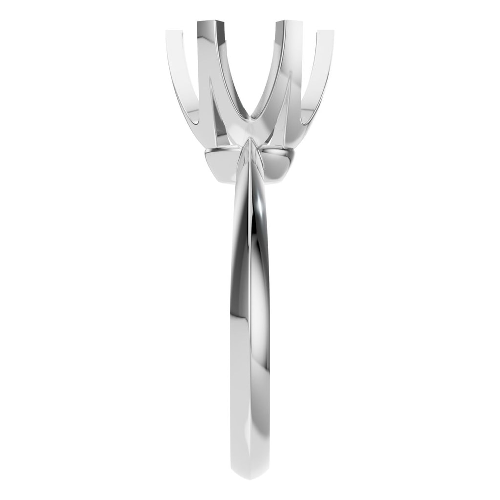 RI-4922 White Gold Ring UNSET - Side View