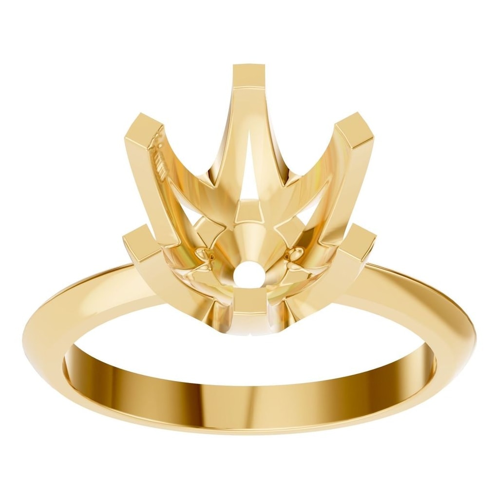 RI-4922 Yellow Gold Ring UNSET - Front View