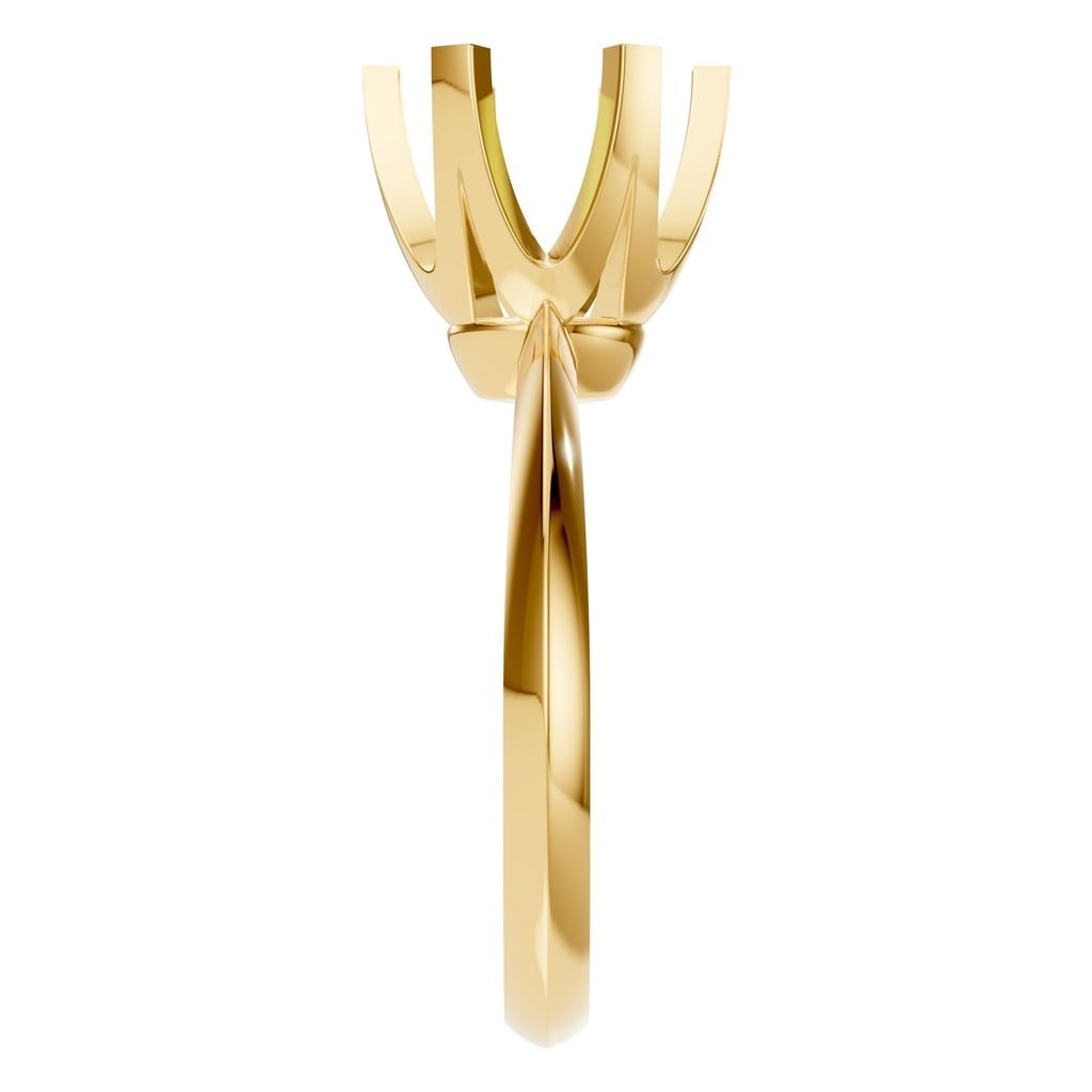 RI-4922 Yellow Gold Ring UNSET - Side View