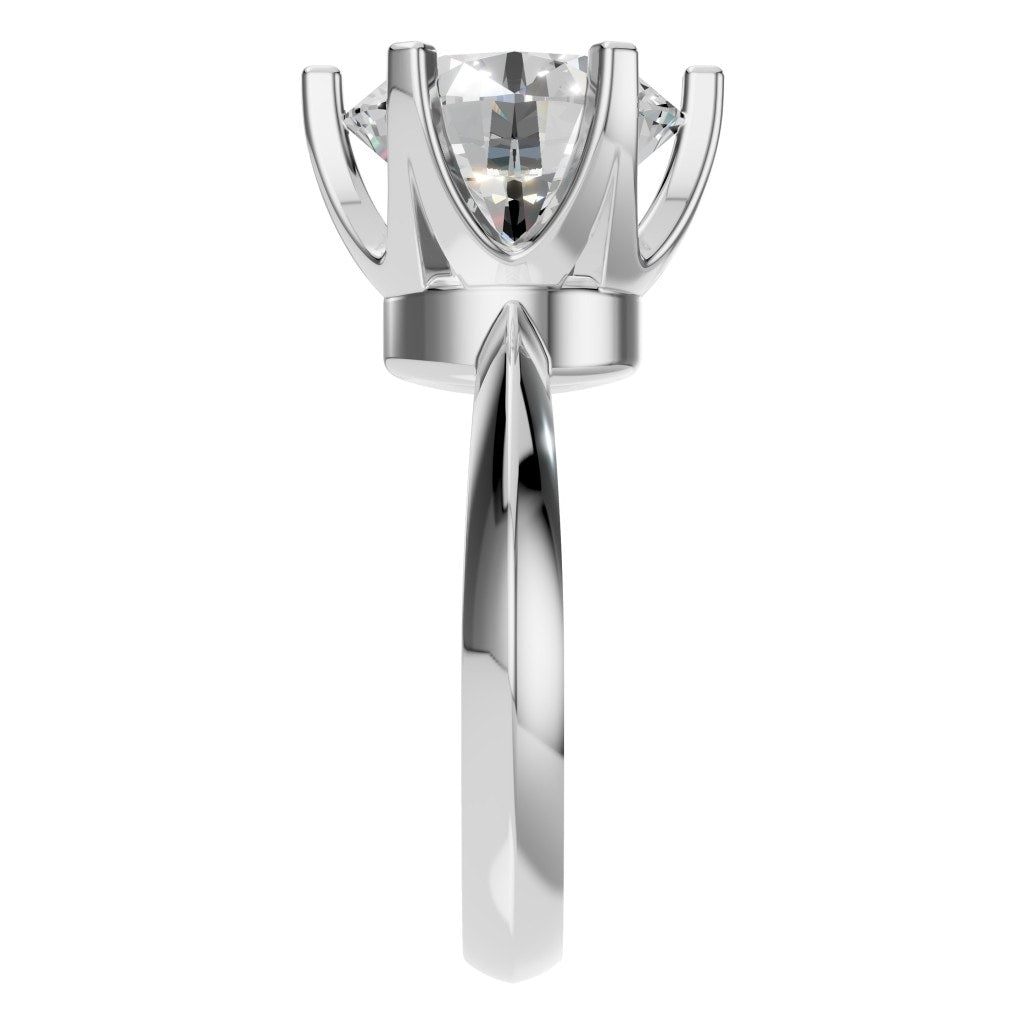 RI-4922 White Gold Ring SET - Side View