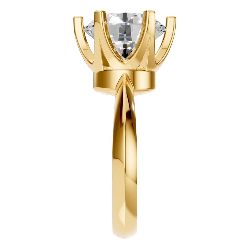 RI-4922 Yellow Gold Ring SET - Side View