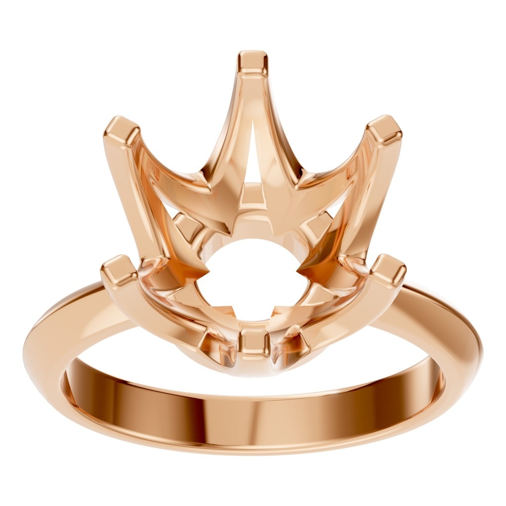 RI-4922 Rose Gold Ring UNSET - Front View