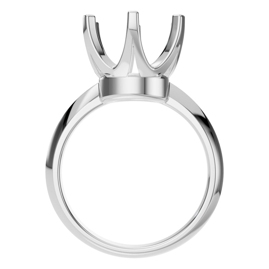 RI-4922 White Gold Ring UNSET - Top View