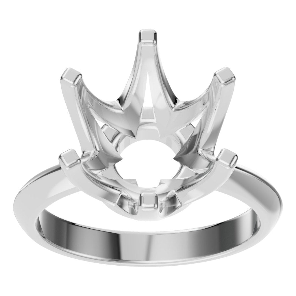 RI-4922 White Gold Ring UNSET - Front View