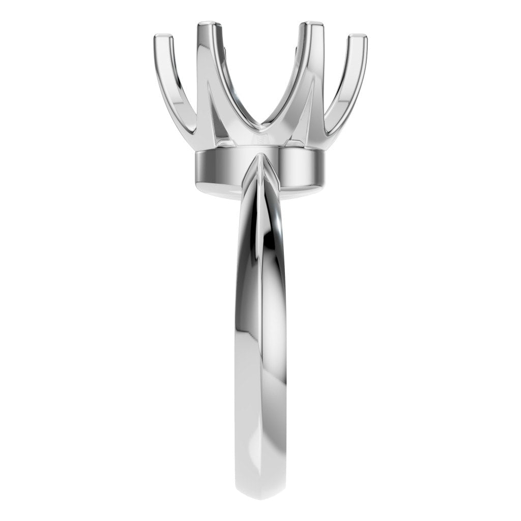 RI-4922 White Gold Ring UNSET - Side View