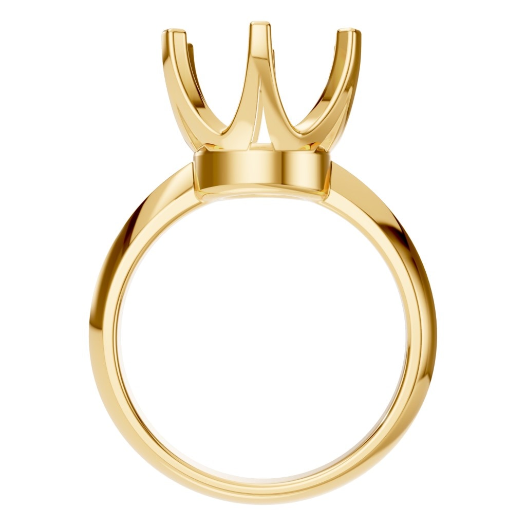 RI-4922 Yellow Gold Ring UNSET - Top View