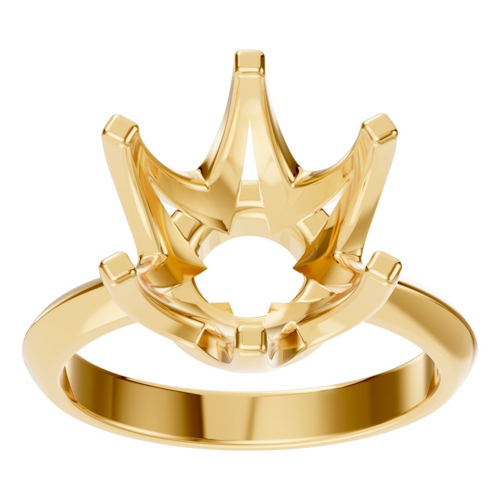 RI-4922 Yellow Gold Ring UNSET - Front View