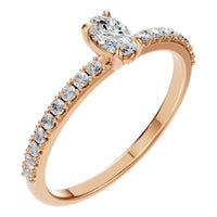 RI-4945 Rose Gold Ring SET - Main View
