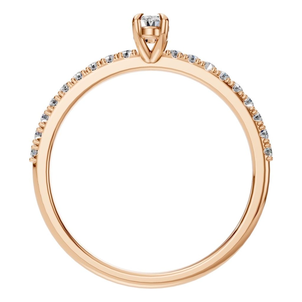 RI-4945 Rose Gold Ring SET - Top View